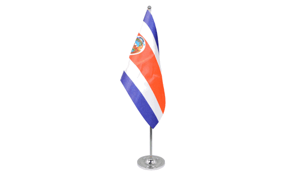 Costa Rica Satin Table Flag